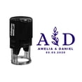thumbnail image 1 of Printtoo Personalized&nbsp;Heavy Duty Violet Self Inking Wedding Favor Round Rubber Stamp Save The Date Custom&nbsp;Stamper-40 mm, 1 of 6
