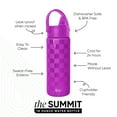 thumbnail image 3 of Simple Modern 18 fl oz Insulated Stainless Steel Summit Wide Mouth Water Bottle with Handle and Straw Lid|Zinnia Checkmate, 3 of 5