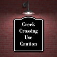thumbnail image 2 of Creek Crossing Use Caution BLACK Aluminum Composite Sign 20''x24'', 2 of 8