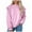 Pink, variant on Ulanda Girls Long Sleeve Shirts Cute Ruffle Shoulder Crewneck Sweatshirts Pullover Tops 5-14 Years (Pink, 5-6 Years)