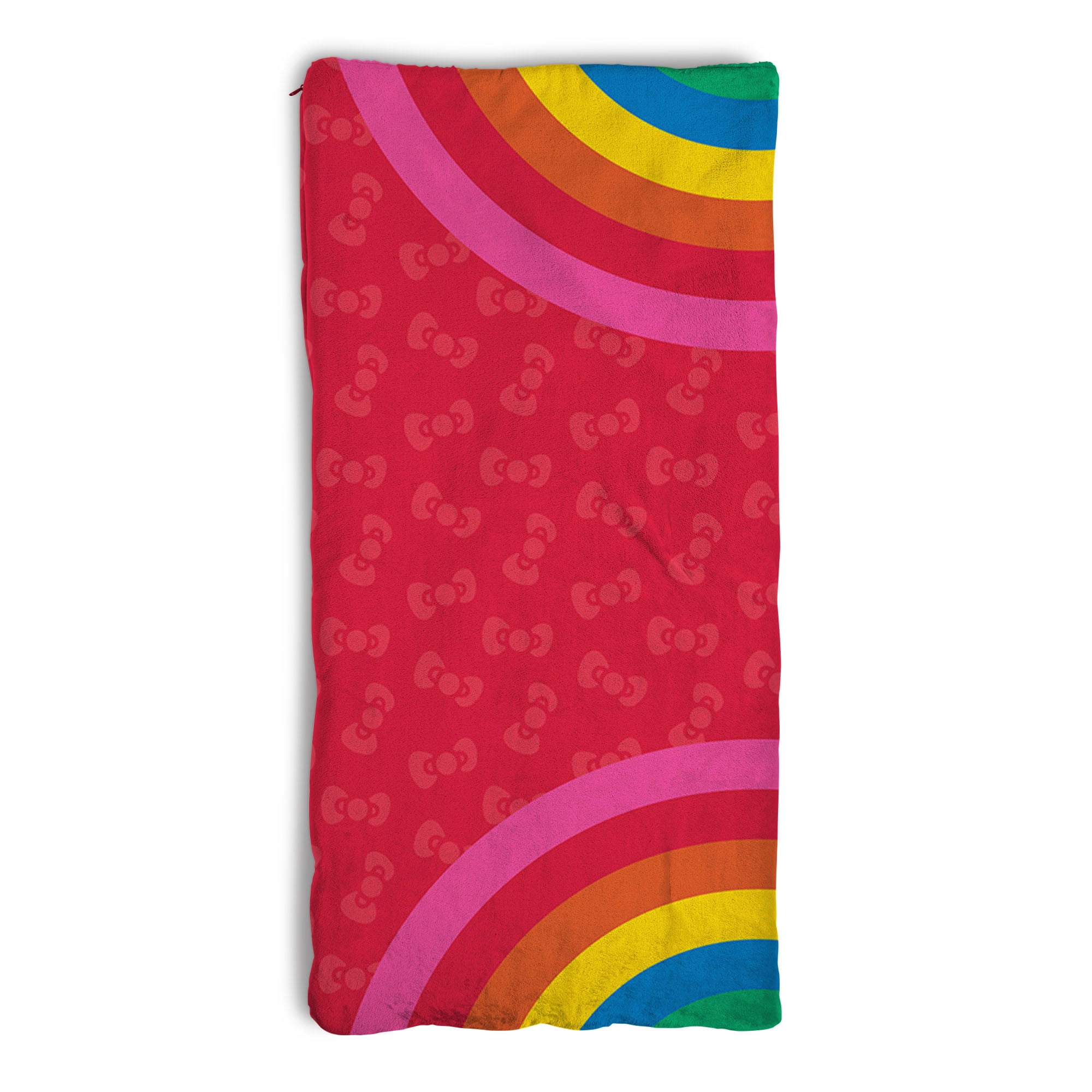 Hello Kitty Sanrio Pretty Rainbow Kids Slumber Bag, Silk Touch with Sherpa interior