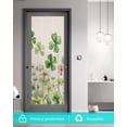 thumbnail image 5 of Window Privacy Film Green Lucky Clovers Stained Glass Window Film Decorative Sun Block Window Cover Spring Floral Summer Botanical Window Clings Static Adhesive Sticker for Bathroom 23.6"x59", 5 of 7