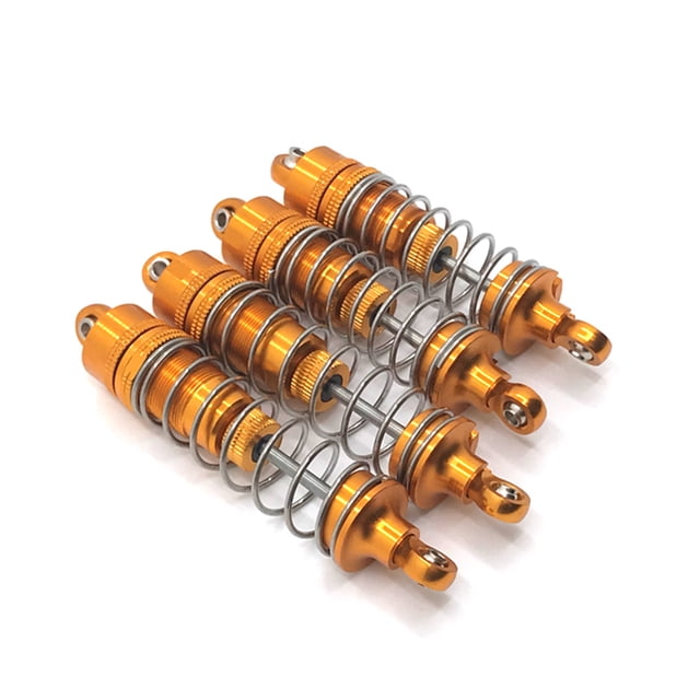 Vogacara Paquete de 4 amortiguadores de Metal para coche con Control remoto 1/10, actualización de Kit de modificación trasera delantera, reemplazo de Kits de construcción modelo Oro Vogacara FN009882-03