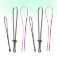 thumbnail image 4 of Miangastore /6 Pcs Plastic Drawstring Threaders DIY Belt Wearers Rubber Band Traction Bars Strainer Household Threading Tool for Home Shop DIY (2 Pcs Metal Pc Plastic Style), 4 of 8