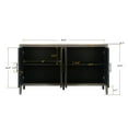 thumbnail image 2 of Tookss Wooden Twill Storage Cabinet Sideboard With 4 Door Multiple Compartments Adjustable Shelf Sideboard Cabinet (59.8 x 15.60 x 32.30 Inches), 2 of 6
