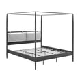 thumbnail image 6 of Marlowe 4-Poster Canopy Metal King Platform Bed in Charcoal, 6 of 10