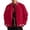 Red, variant on Men's Cotton Blend Varsity Bomber Jacket Ribbed Stand Collar Button Down Two Pockets Fall Winter Spring Casual Outerwear for Men Red XXXL