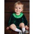 thumbnail image 2 of BemeyourBBs Baby Girl Christmas Romper Letter Embroidered Infant Winter Jumpsuit, 2 of 8