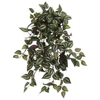 Nearly Natural 23" Wandering Jew Hanging Plastic Artificial Plant (Set of 4), Green