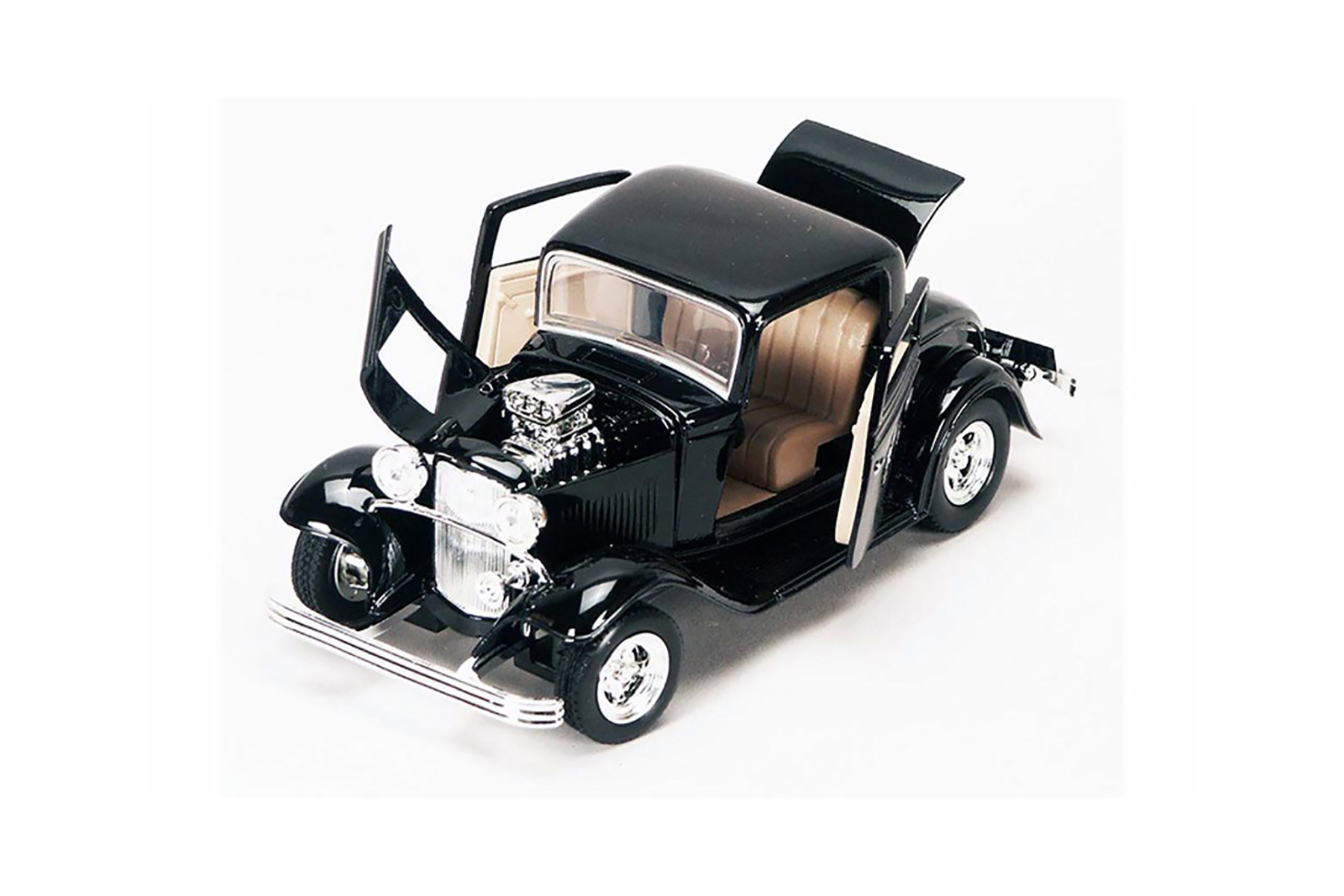 1932 Ford Coupe Hardtop, Black - Showcasts 77251BK - 1/24 Scale Diecast Model Car