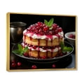 thumbnail image 2 of Designart "Savoring Pomegranate Cake II" Food & Beverage Floater Framed Wall Decor, 2 of 7