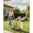 thumbnail image 5 of 16" Manual Push Reel Lawn Mower 5-Blade Adjustable Height Grass Catcher 2 Wheels, 5 of 7