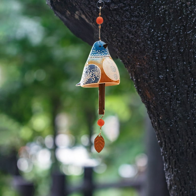 Hanging Ceramic Wind Chime | popular Multi-Strand Mobile | Multi-Wire Wind Bell With Birds | Impressive Clay Mobile