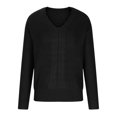 thumbnail image 5 of Capreze Winter Warm Sweater Jumper for Women Cable Knitted Tops Casual Long Sleeve V Neck Pullover Work Chunky Pullovers Black 2XL, 5 of 8