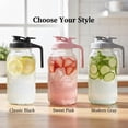 thumbnail image 3 of Vintage Half Gallon Mason Jar Pitcher Large 64 oz Wide Mouth with Lid - 2 Quart Airtight Glass Jug for Water, Juice, Milk, Tea, Iced Coffee and Drinks, 3 of 10