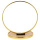 thumbnail image 1 of Espejo de maquillaje redondo plegable portátil con borde de metal, espejo de tocador compacto, espejo de mesa de ángulo ajustable para viajes y uso doméstico, 1 of 8
