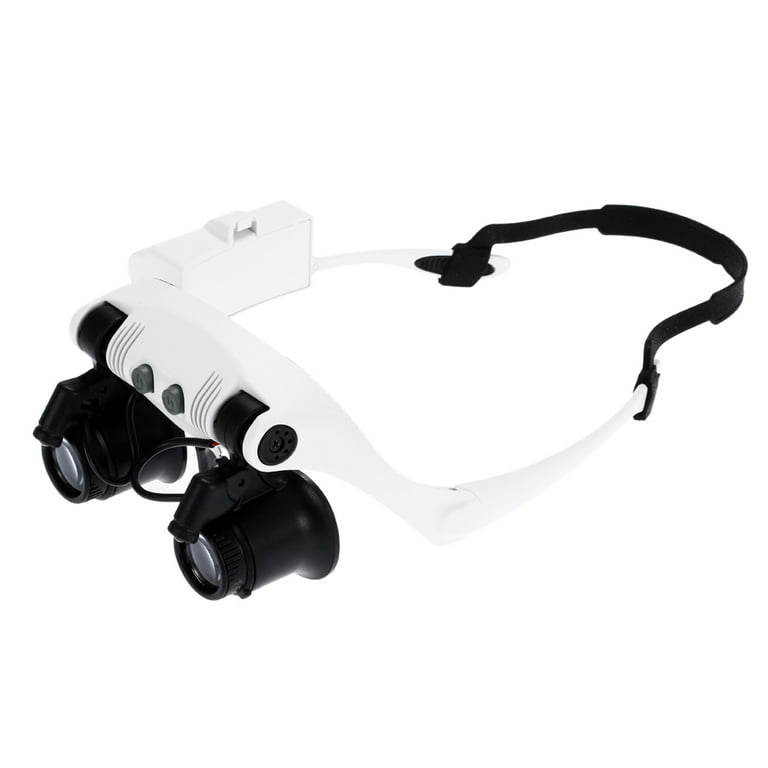 Headband Magnifier with LED Light Head Mounted Magnifying Glasses 8X 23X  4XFD