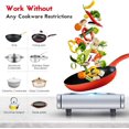 thumbnail image 3 of Hot Plate W Portable Electric Stove for Cooking Countertop Dual Burner with Adjustable Temperature & Stay Cool Handle .\uD Cooktop for Home/RV/Camp Compatible for All Cookwar, 3 of 8