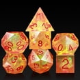 thumbnail image 1 of LinenLoon Ensemble de dés Orange DND avec Étui Gife Magnifique, dés en Résine pour Dungeons et Dragons (Orange et Tranlucide avec Chiffres Rouges), 1 of 5