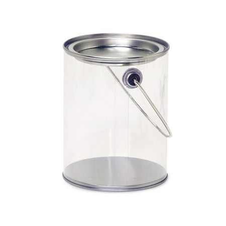 Clear Paint Can Pail with Handle, 3x5", 6 Pack