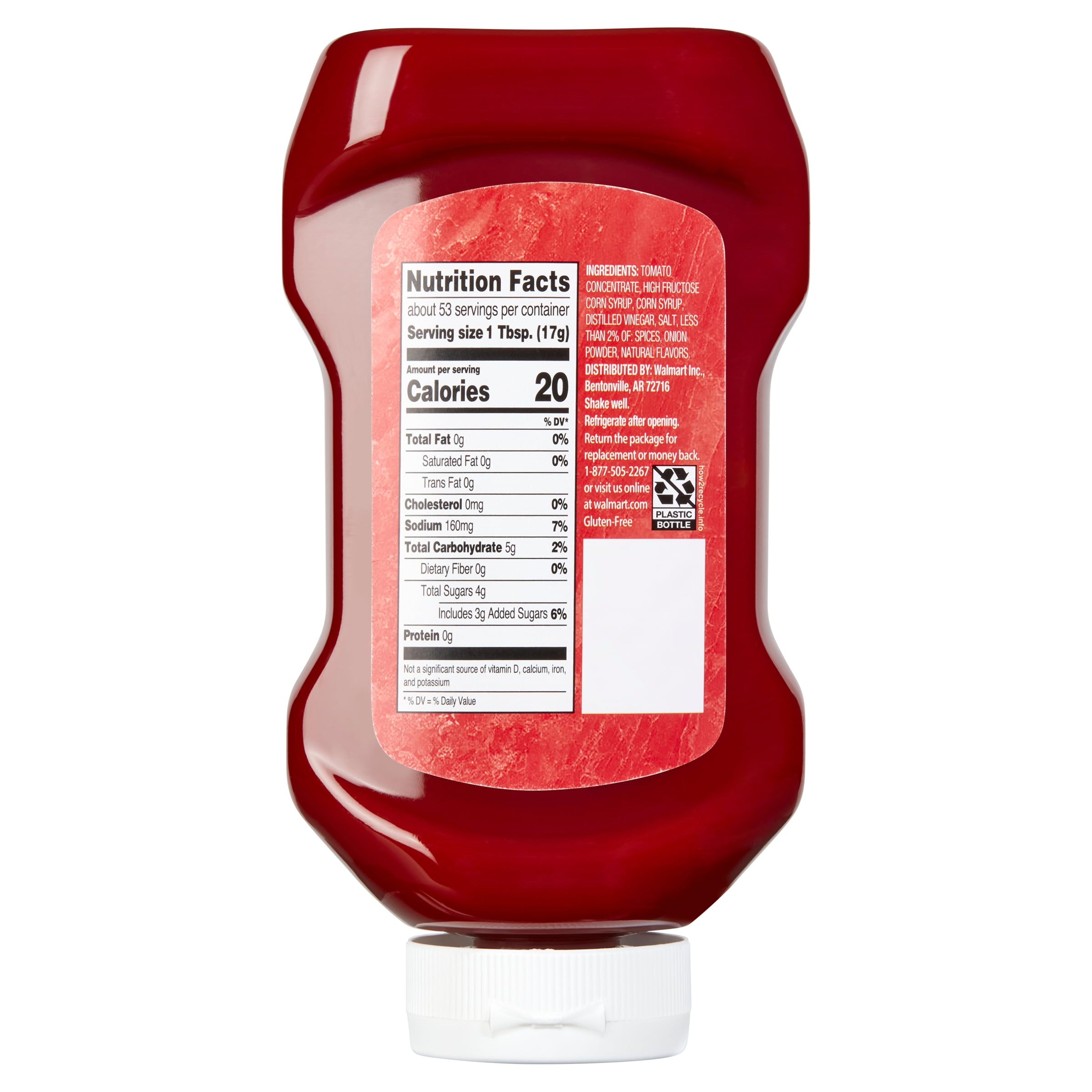 Great Value Tomato Ketchup, 32 oz, Gluten Free, Allergy Friendly