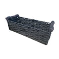 thumbnail image 2 of Cesta de almacenamiento, cesta decorativa para estante, cesta tejida a mano, contenedor, armario, organizador, contenedor Negro, 2 of 9