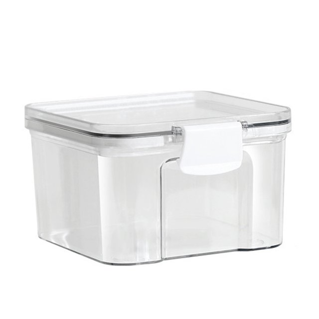 Hyasfey Transparent Sealed Food Storage Ja Airtight Lock Leakproof Dustproof Moisture-proof Rice Cereal Milk Powder Container Snack Tea Storage Case