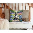 thumbnail image 3 of Pit Bull Terrier Spring Path Throw Pillow 14 in x 14 in, 3 of 5