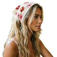 thumbnail image 4 of Crochet Hair Scarf,Cute Crochet Headband,Floral Hair Scarf, Bohemian Triangle Bandana Set for Women,Daily Styling,Photography,Outdoor,Travel, 4 of 5