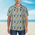 thumbnail image 2 of Balery Lightning Bolts Camisas hawaianas de manga corta para hombre, camisas playeras de corte holgado, camisas de vacaciones con botones,Large, 2 of 7
