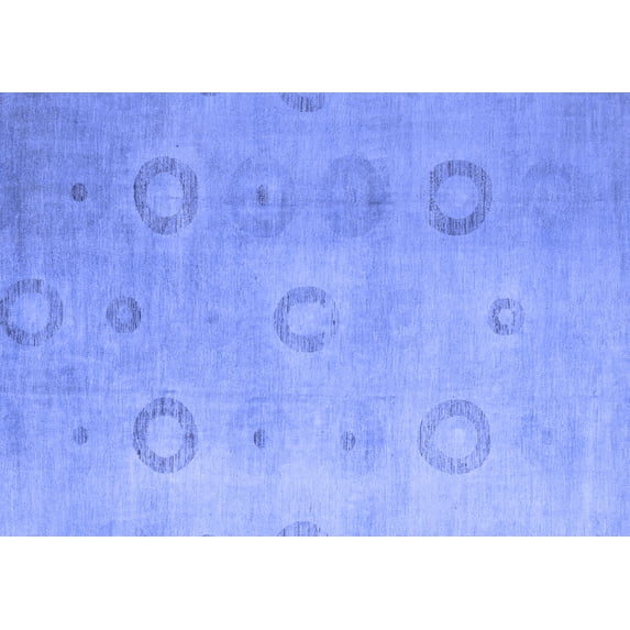 Ahgly Company Indoor Rectangle Abstract Blue Modern Area Rugs, 5' x 7'