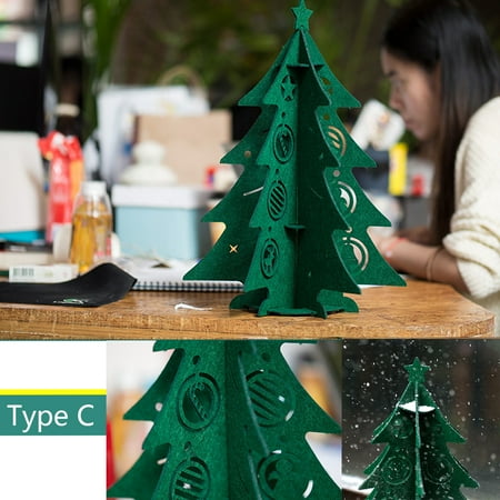 Mini Christmas Tree Home Office Desk Xmas Decor Party Ornaments