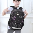 thumbnail image 6 of FORMRS Unisex School Backpack 17" Student Travel Bag with Laptop Compartment, Gothic Floral Print, 6 of 7