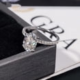 thumbnail image 3 of Cora jewellery 3CT Oval Moissanite Engagement Ring For Women, 14K White Gold, 3 of 6