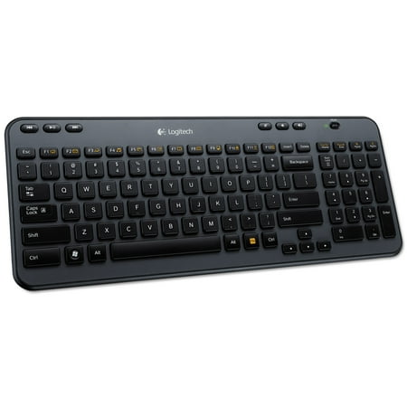 Logitech - K360 Full-size Wireless Scissor Keyboard - Black