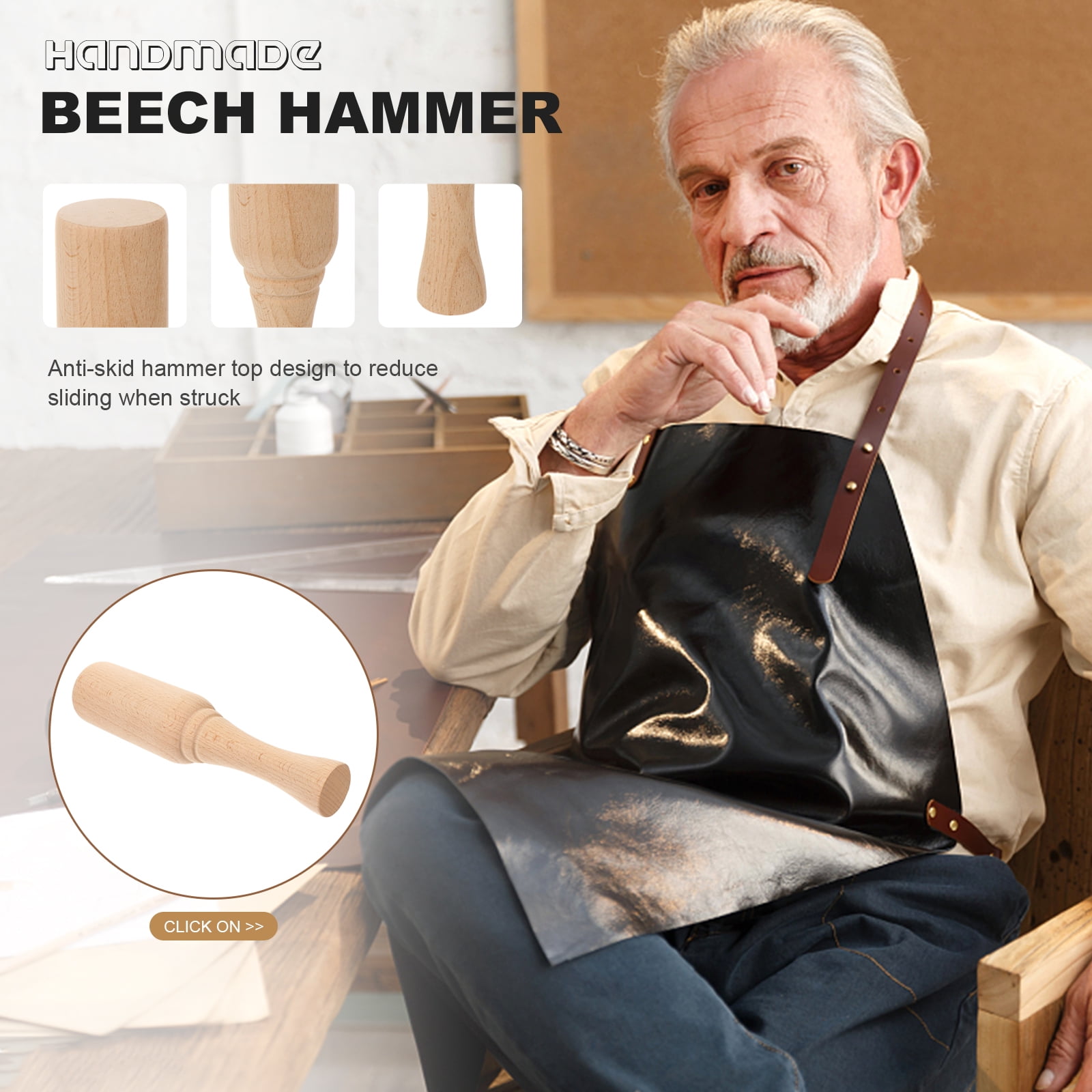 Hammer Toys Solid Wood Flat Head Hitting Hammer Mini Hammers ...