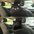 thumbnail image 3 of Organizador y protector de respaldo, organizador de asiento de automóvil, mesa para reposacabezas con portavasos (gatito negro), 3 of 5