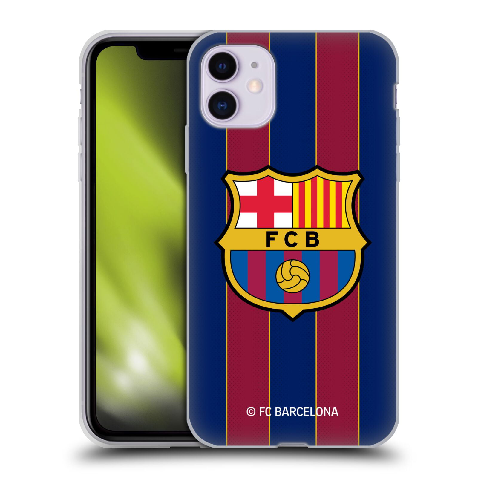 iPhone 8 Official FC Barcelona Third 2017/18 Crest Kit Hybrid Case Compatible for iPhone 7 