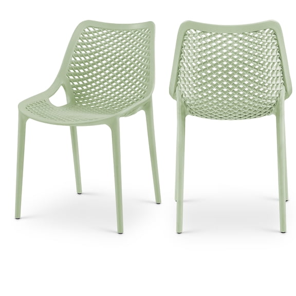 Meridian Furniture Mykonos Mint Outdoor Patio Dining Chair (Set of 4)