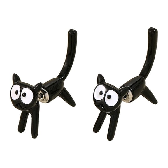 MANNYA 1 Pair Funny Cool Kitten Earrings Interesting and Novel Resin Ear Jewelry for Women Holiday