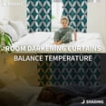 thumbnail image 3 of Abstract Geometric Blackout Curtains for Bedroom, Vintage Rhombus Circle Texture Green Thermal Insulated Kitchen Drapes with Grommets, Light Blocking Window Treatment, 2 Panels 52" x 90", 3 of 7