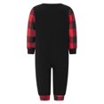 thumbnail image 3 of Hirigin Family Matching Christmas Pajama Set, Reindeer Long Sleeve Tops Elastic Waist Plaid Pants, 3 of 9