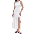 thumbnail image 3 of Women'S Summer and Autumn Long Elegant Versatile Slit Tight Sleeveless Dress White S, 3 of 9