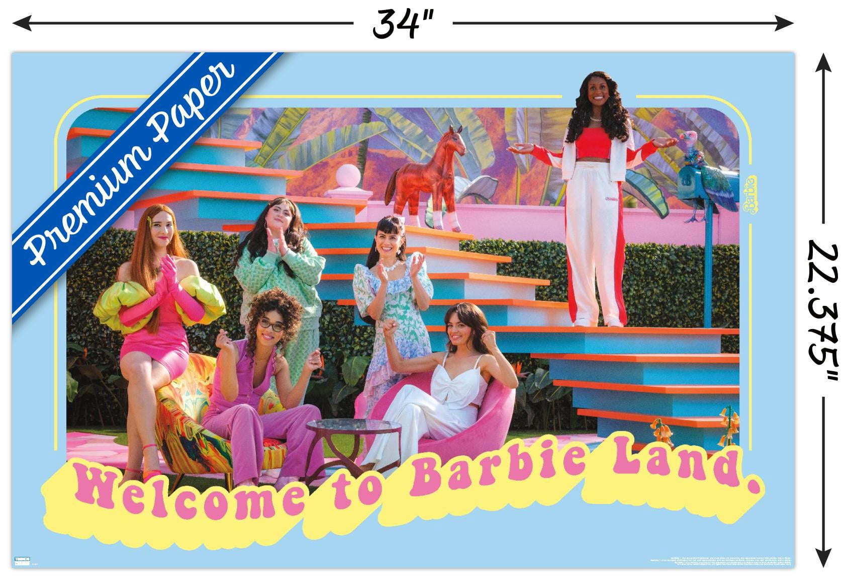 Mattel Barbie: The Movie - Welcome To Barbie Land Wall Poster, 22.375" x 34"
