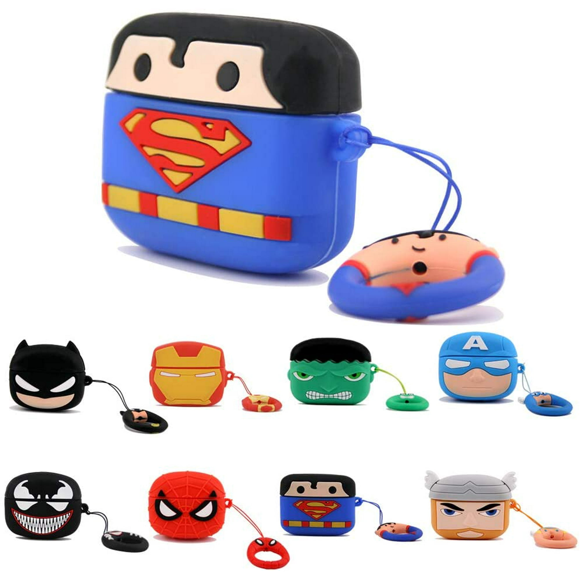 3D Airpods Pro Case, Superhero Cartoon Silicone Airpods 3rd Cover,  Shockproof Protective Skin with Keychain Compatible with Airpods Pro ( Superman) | Walmart Canada