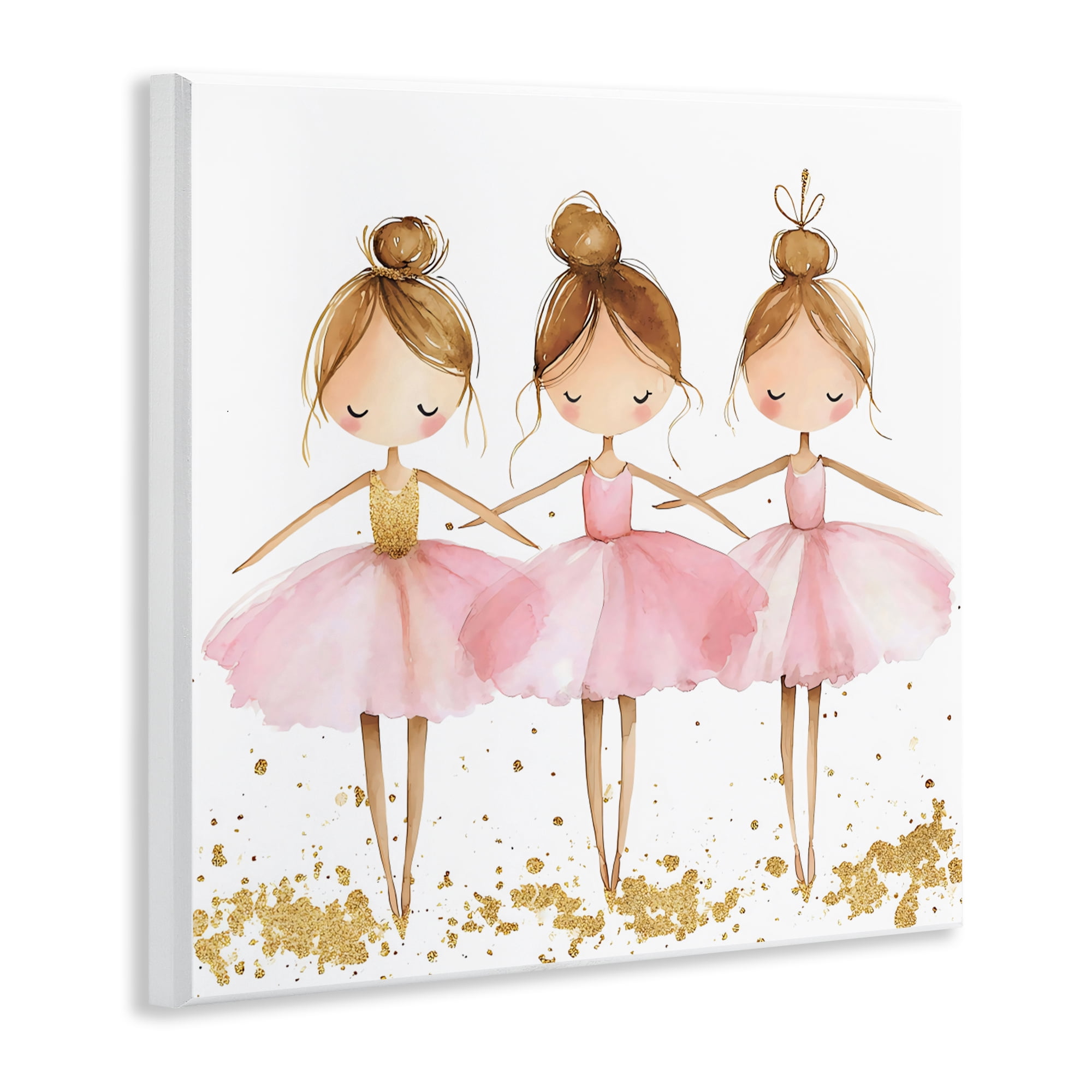 Stupell Industries Ballerina Trio in Pink Tutus Wall Plaque Art, design by Creative Studio