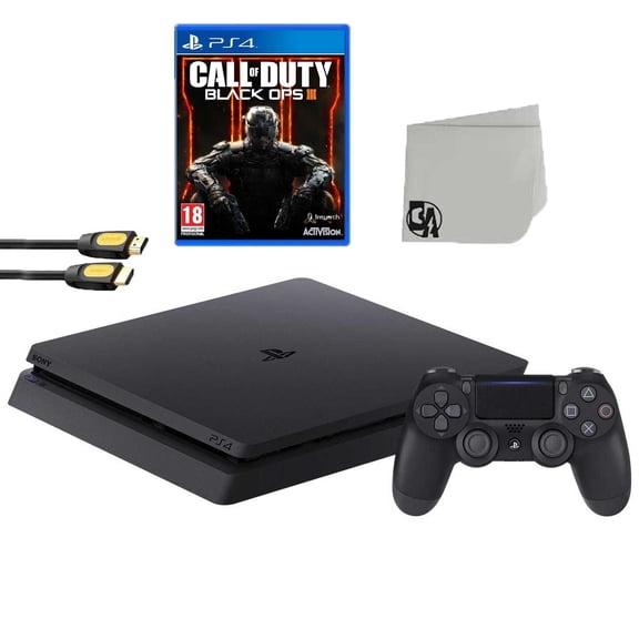 Sony PlayStation 4 Slim 500GB Gaming Console Black with Call Of Duty Black Ops 3