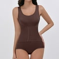 thumbnail image 1 of Body moldeador de cuerpo para mujer, color sólido, tirantes ajustables para hombros, talla grande, ajustado, levanta y moldea la cadera, mono con escote pronunciado, moldeador de nailon para mujer., 1 of 9