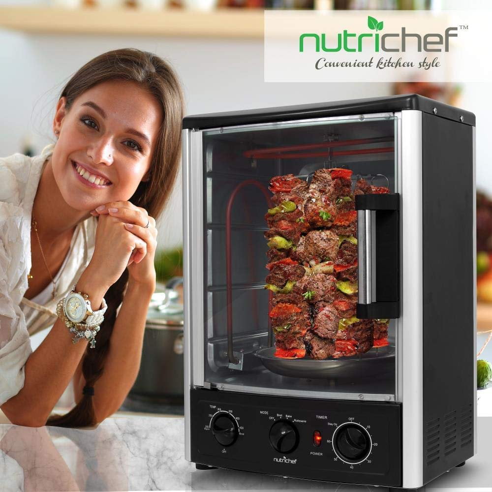 Bake NutriChef PKRT97 Multi-Function Vertical Oven Rotisserie & Roast Cooking 