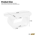 thumbnail image 2 of Harper & Bright Designs Cloud Coffee Table Wood, Irregular Cream End Table with Curved Legs, Small Center Table with Round Edge for Living Room, White, 2 of 12